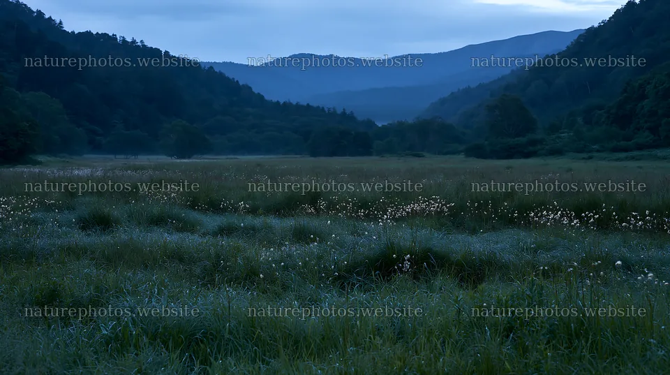 Iwate rain refreshed meadow seedhead foreground – nature photos 10608x5938