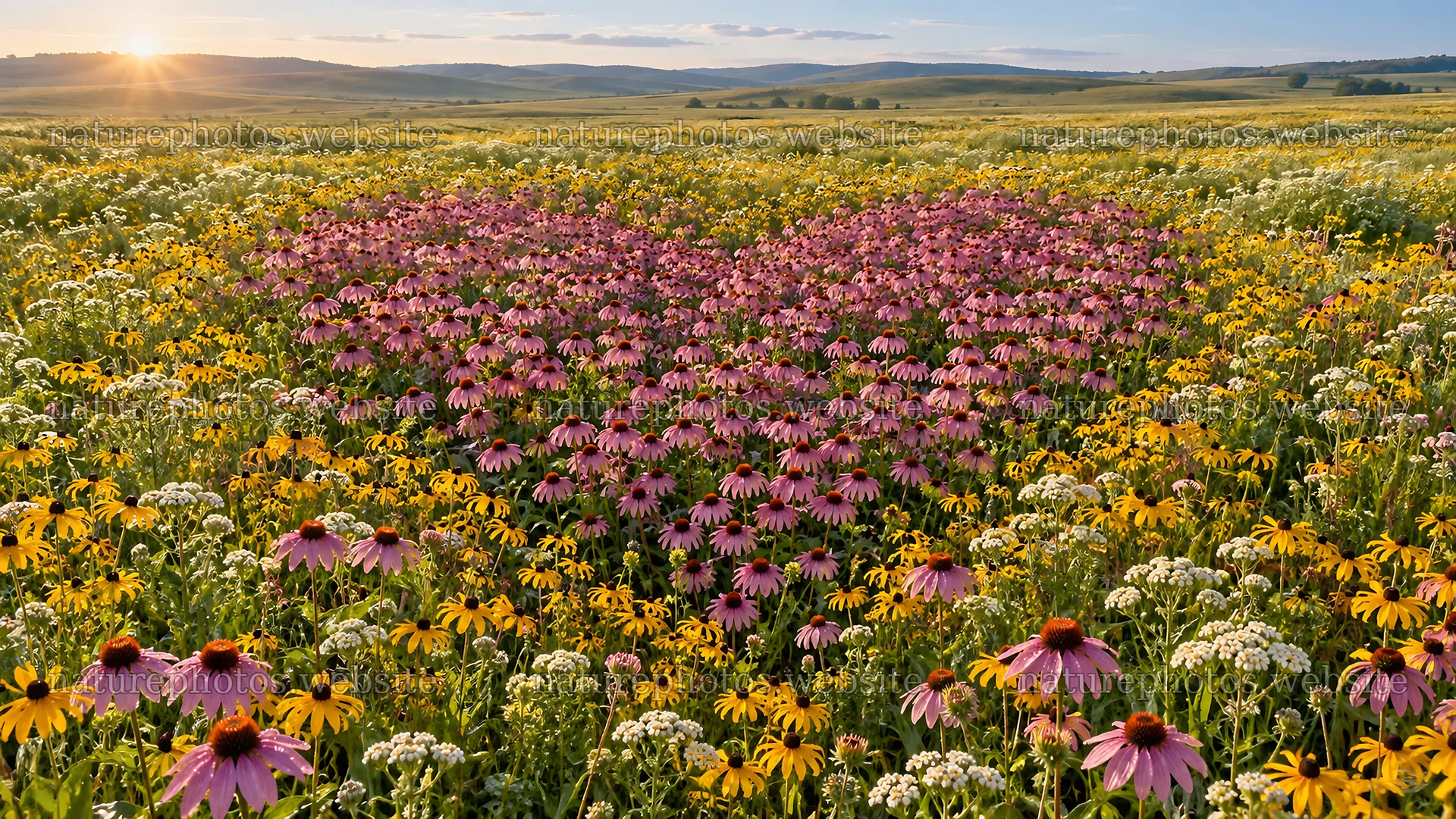 Heart-Shaped Wildflower Patch in a Meadow – nature photos 10324x5812