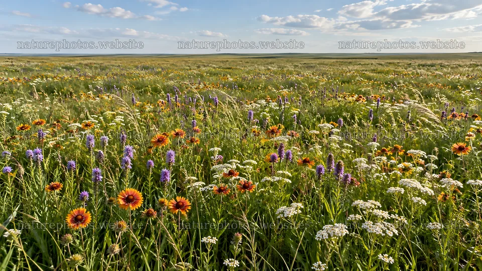 Colorful Wildflowers Across an Open Meadow – nature photos 10324x5812