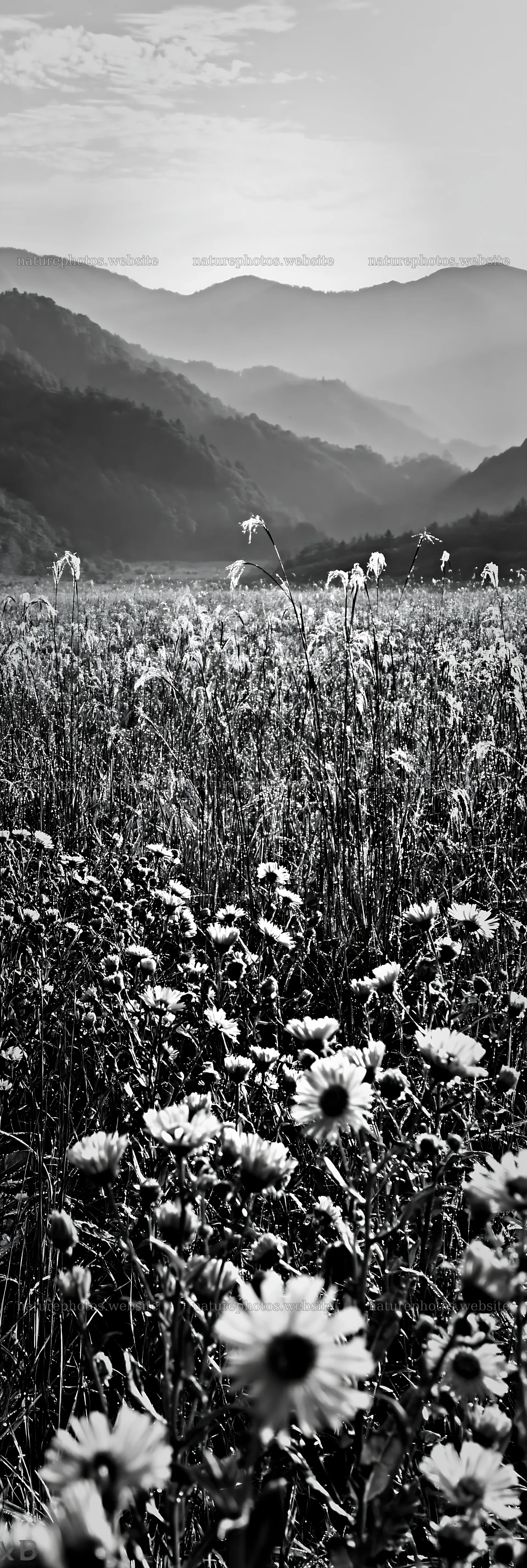 Expansive Hokkaido restoration meadow with dewdrops – nature photos 4602x13690