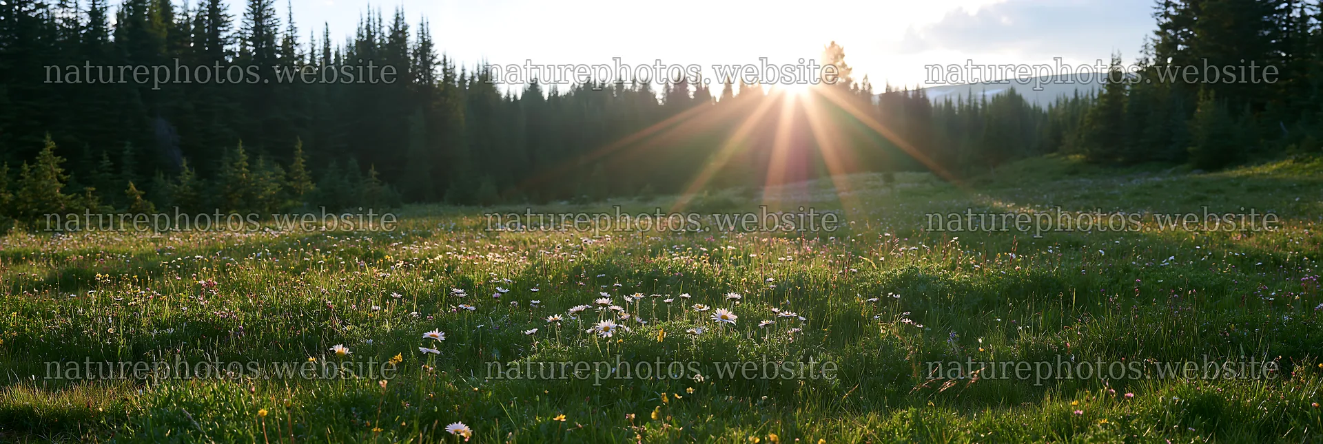 Sunshine Meadows Banff light rays create bright scene – nature photos 13690x4602
